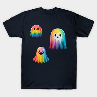 Cute Rainbow Ghosts T-Shirt